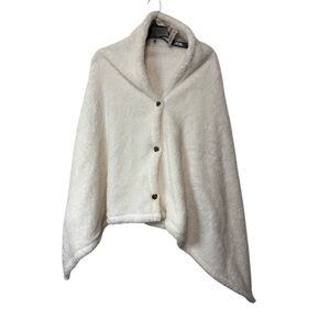 SOFT SURRROUNDINGS White Button Up Shawl One Size